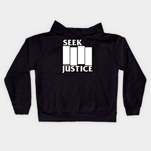 Black Flag Parody Seek Justice Isaiah 1:17 Kids Hoodie